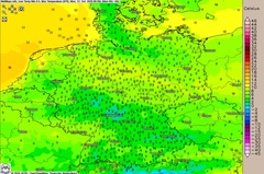 Lokal Bodenfrost am Montagmorgen